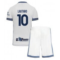 Camiseta Inter Milan Lautaro Martinez #10 Visitante Equipación para niños 2024-25 manga corta (+ pantalones cortos)